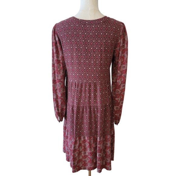 Maeve by Anthropologie Brown Boho Granny Dress Size Medium - Picture 6 of 7